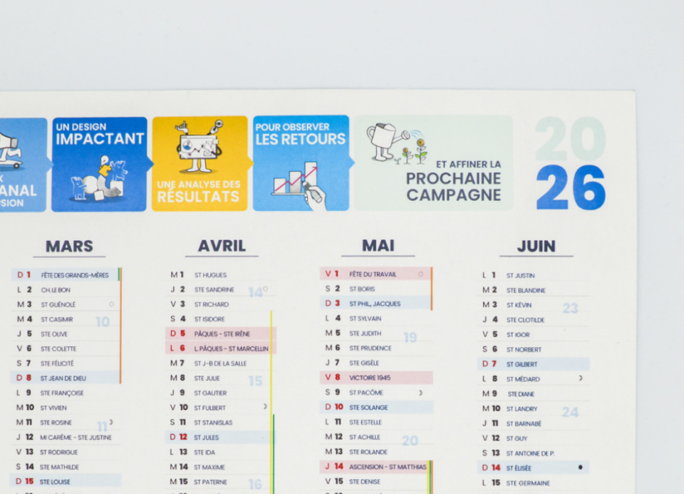 Image principale de l'article 5 raisons d'offrir un calendrier à vos clients