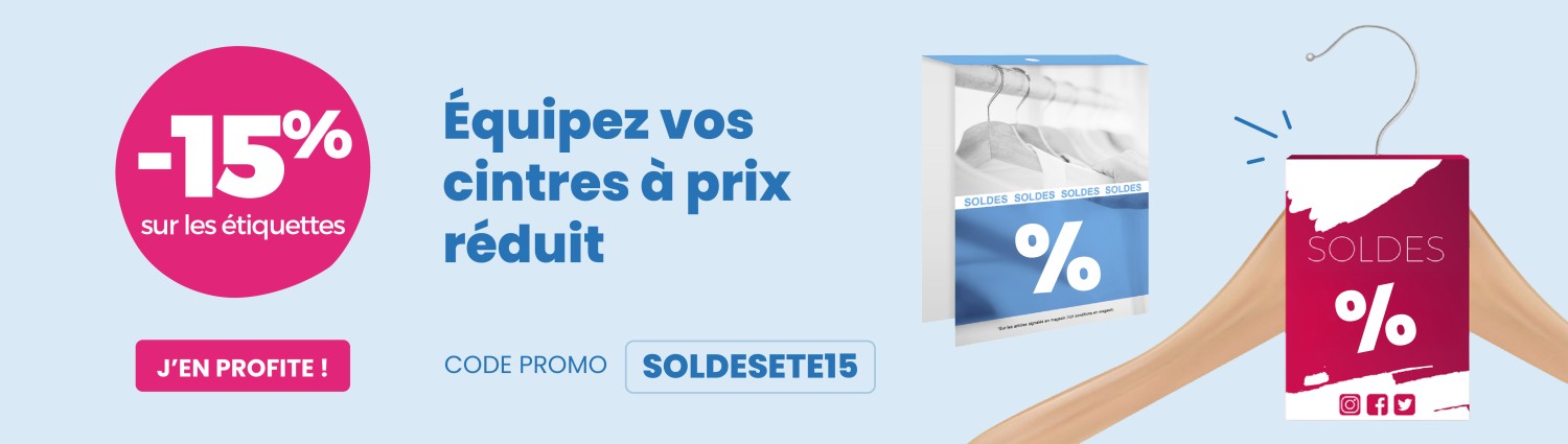 Soldes - étiquettes à prix réduit